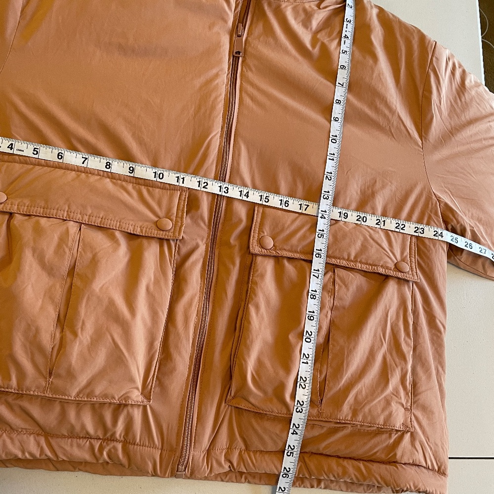 Women's Quilted Puffer Jacket in Camel - Picture 6 of 9